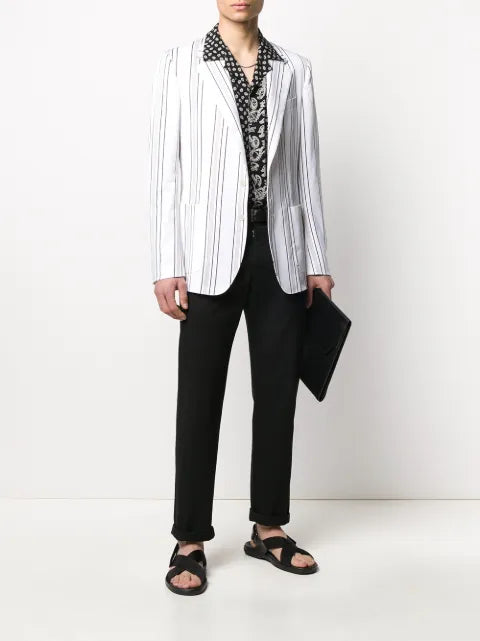 Dolce & Gabbana striped pattern blazer