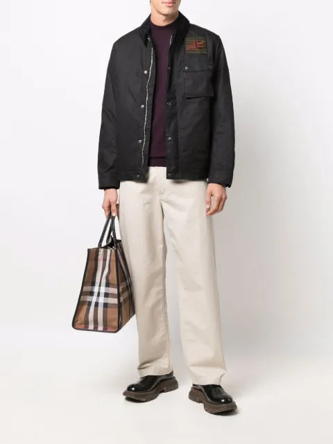 Barbour International wax-effect field jacket