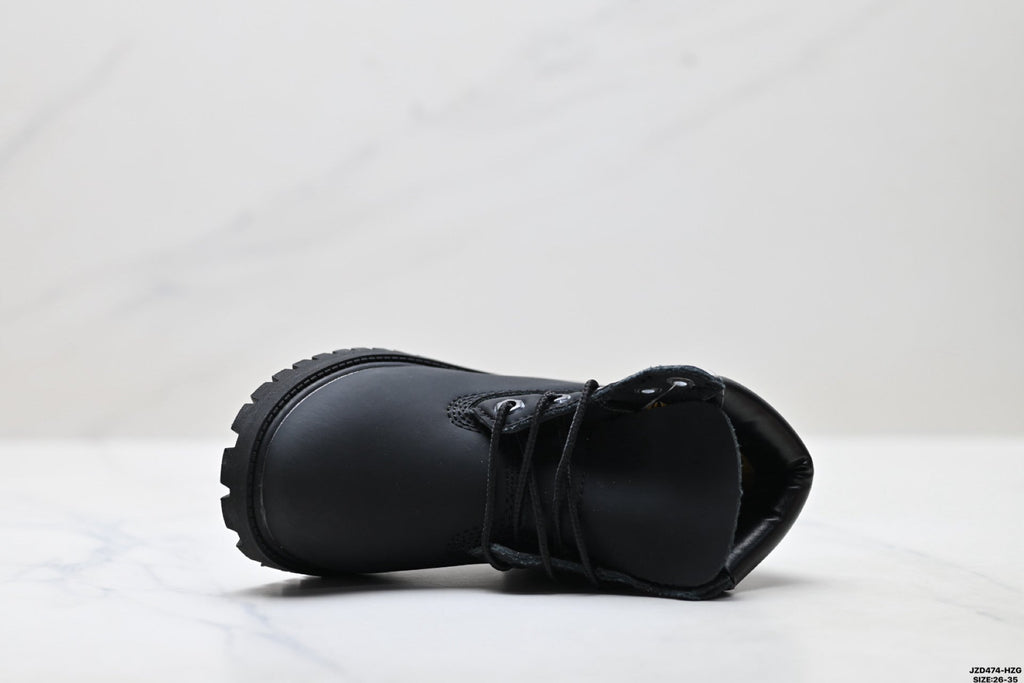 Timberland Black Kids Premium Leather Boot