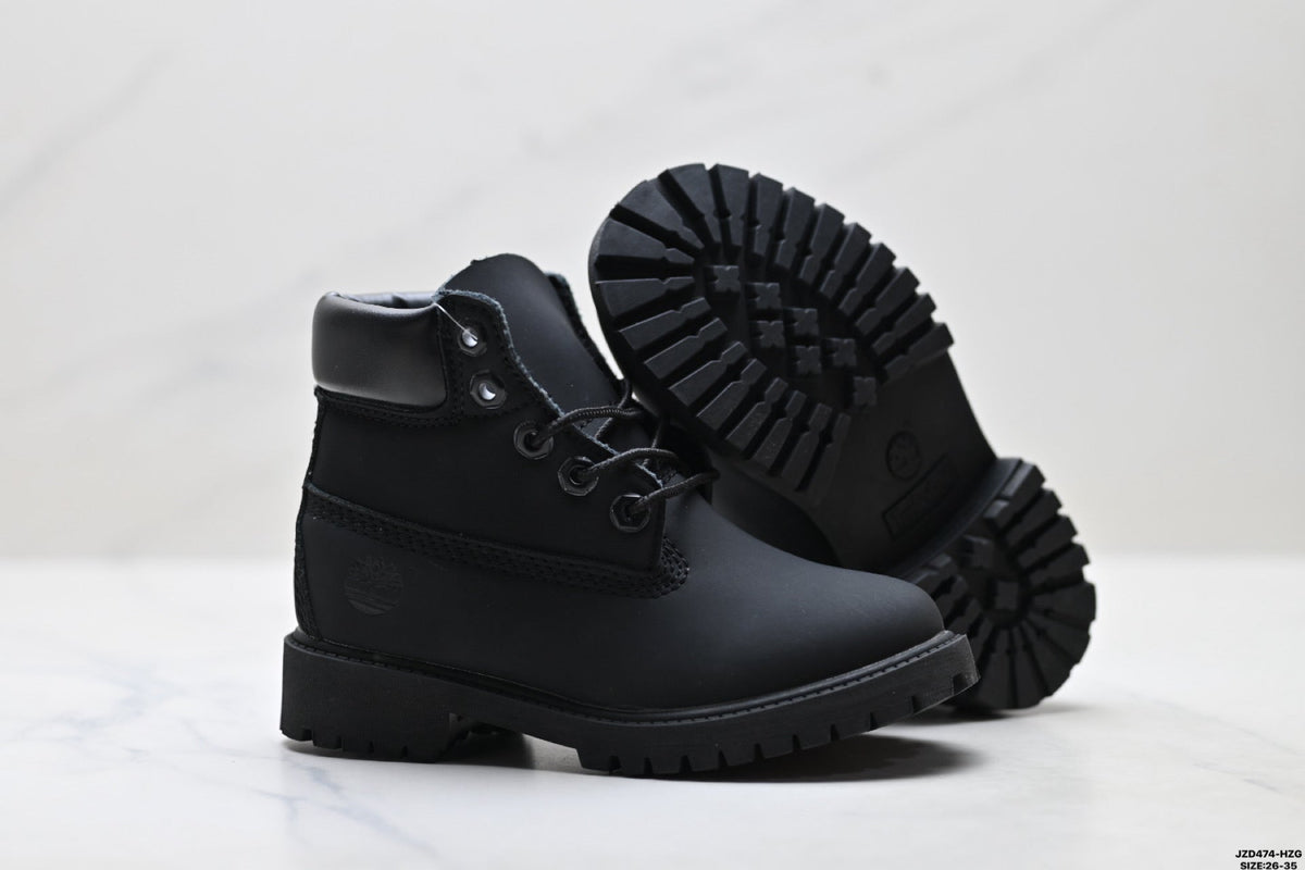 Timberland Black Kids Premium Leather Boot
