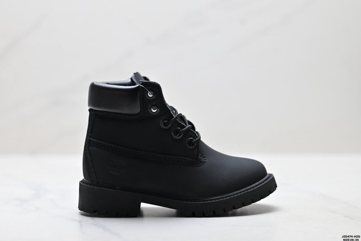 Timberland Black Kids Premium Leather Boot