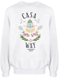 Casablanca Casa Way-embroidered cotton sweatshirt
