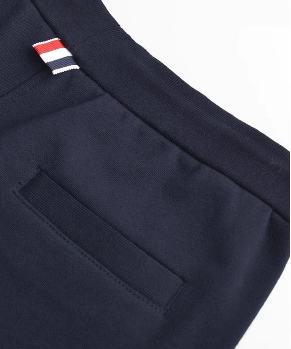 Thom Browne Style Men's Casual Sweatpants - Cotton Signature Four-Bar Detail