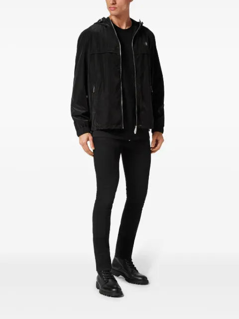 Philipp Plein camouflage-print hooded windbreaker