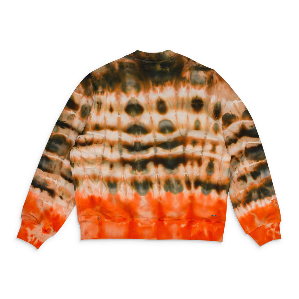 ORANGE TIE DYE CREW SWEATSHIRT