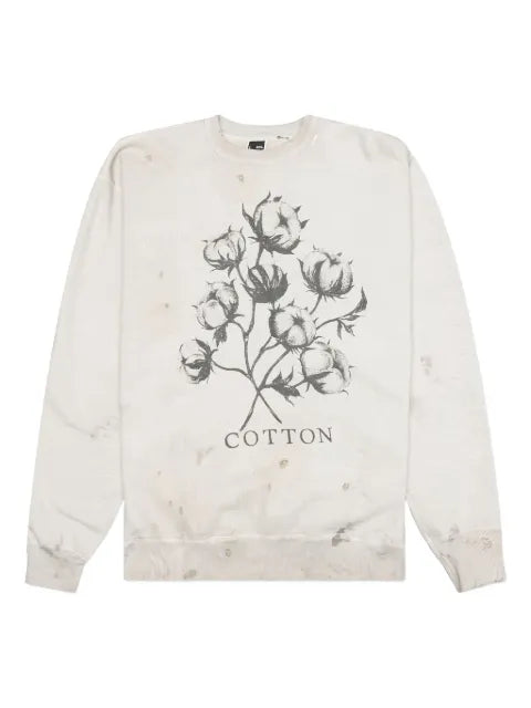 SAINT MXXXXXX cotton-print long-sleeves sweatshirt