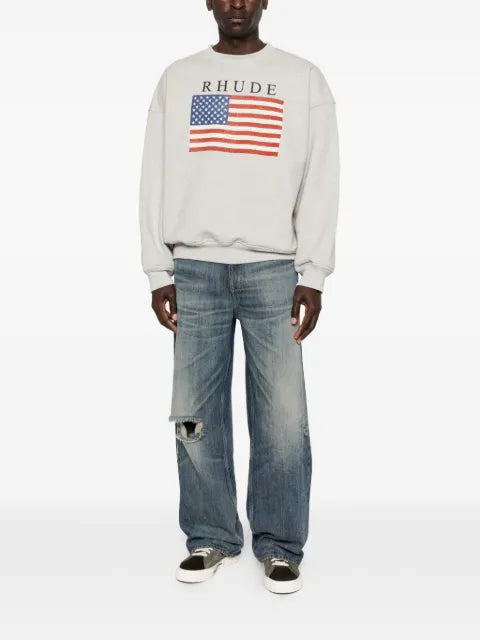 RHUDE Sweatshirt with flag print