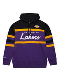 Mitchell & Ness x Los Angeles Lakers Big Tall Hardwood Head Coach striped hoodie