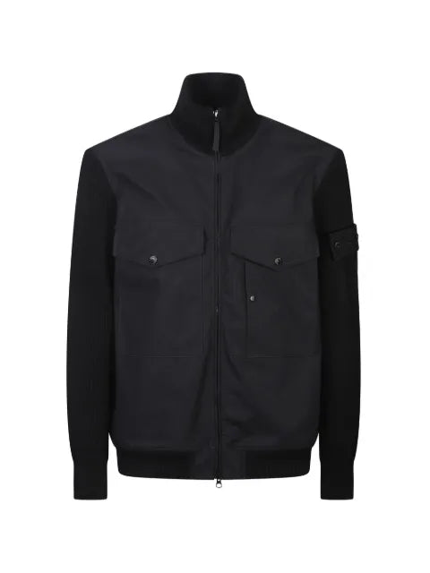 Stone Island 4100044 all-weather cotton canvas Ghost stand collar jacket