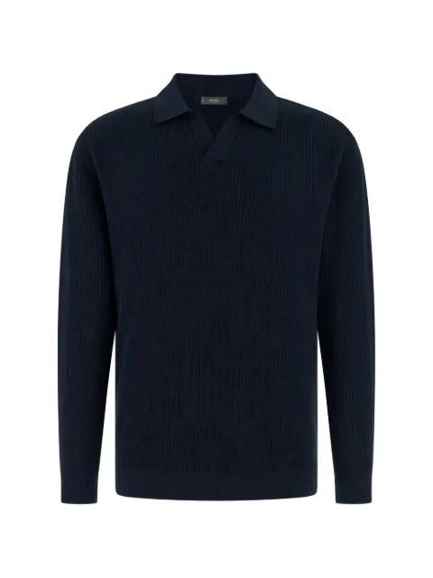 Boggi Milano open-neck ribbed sweater