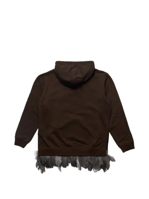 4SDESIGNS Texas Longhorns feather-trim hoodie