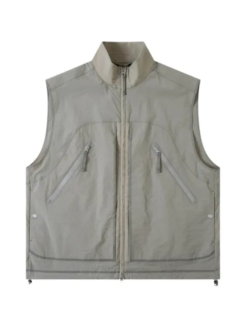 Spoonyard zip-up funnel-neck vest