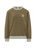 Drôle De Monsieur logo-print striped-trim sweatshirt