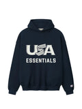 FEAR OF GOD ESSENTIALS USA logo-print hoodie
