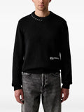 Karl Lagerfeld Jeans logo-print whipstitch-trim sweater