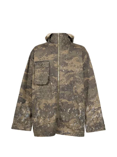 KAMIYA  paisley camouflage hooded jacket