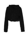 Comme Des Garçons textured raw-edge jacket