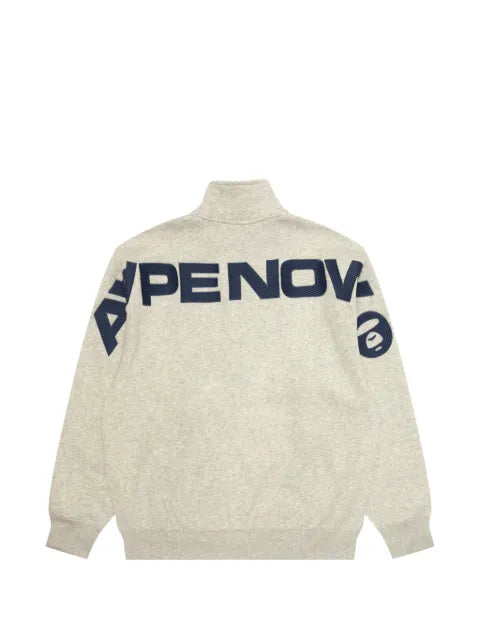 AAPE BY *A BATHING APE® AAPENOW logo-appliqué half-zip sweatshirt