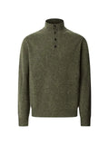 Hackett London button-placket mouliné sweater