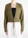 extreme cashmere Nº516 Ella tie-fastening cropped cardigan