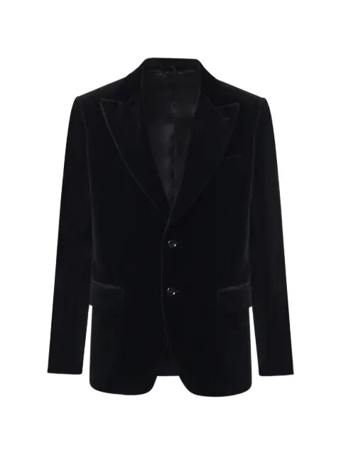 Lardini velvet peak-lapel blazer
