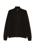 Corneliani cable-knit diamond-pattern cardigan