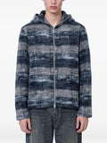 OUR LEGACY striped zip-up hoodie