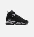 Air Jordan 8 Retro Chrome | Grade School Lifestyle Shoe | Black/White/Light Graphite