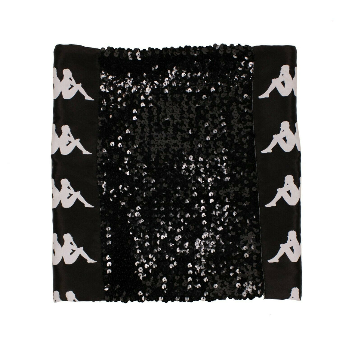 Faith Connexion X Kappa Sequin Side Logo Mini Skirt - Black