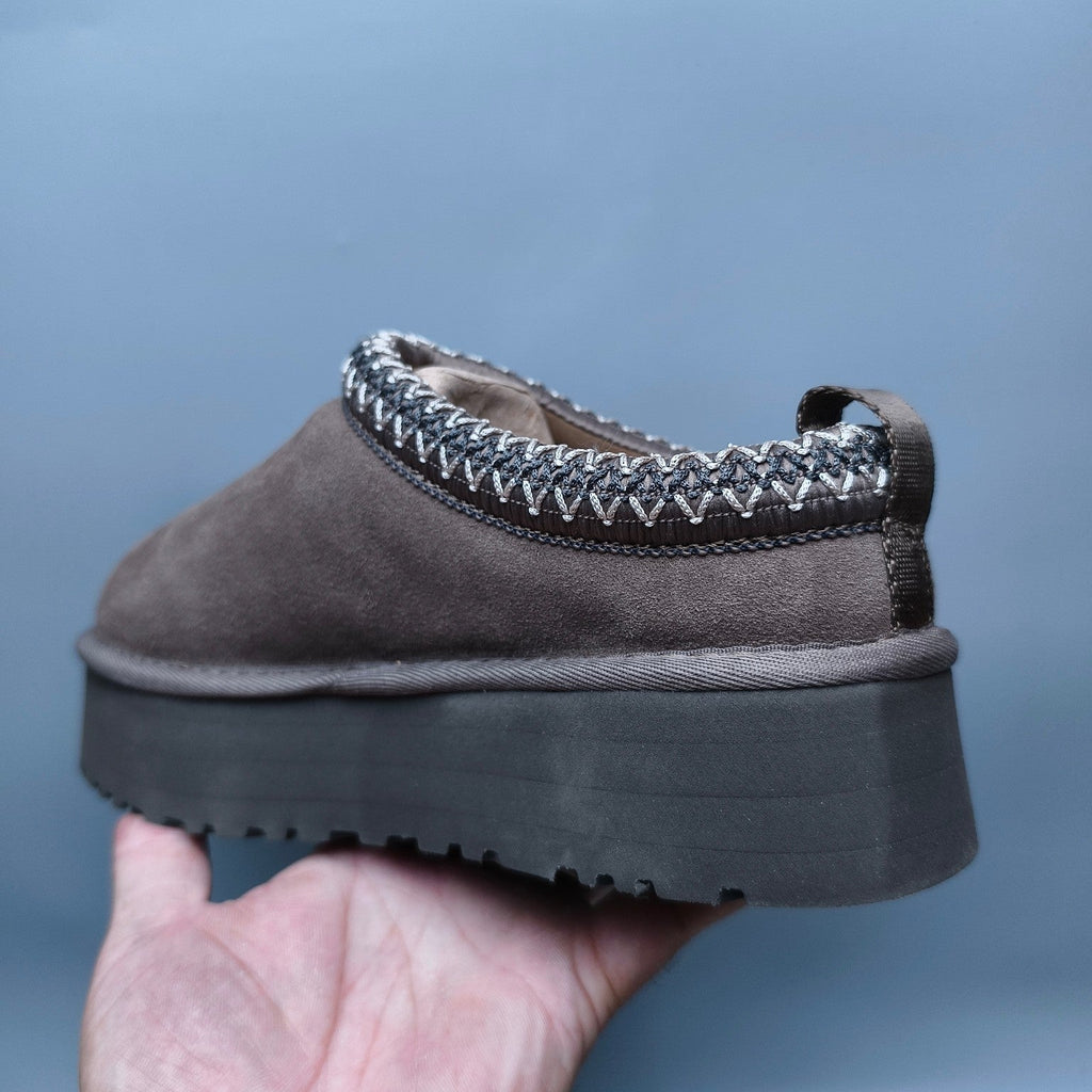 Walnut Ethnic Style Chunky Sole Casual Sneakers — New Arrival | In Stock