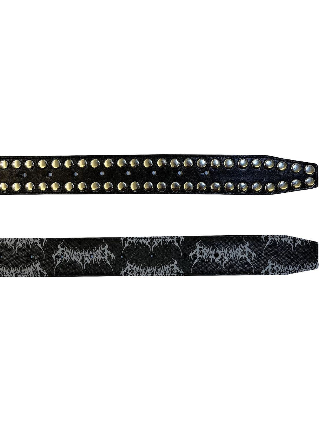 GROUPMAREK GMK X Logo Rivet Leather Belt Detachable Metal Buckle Waist