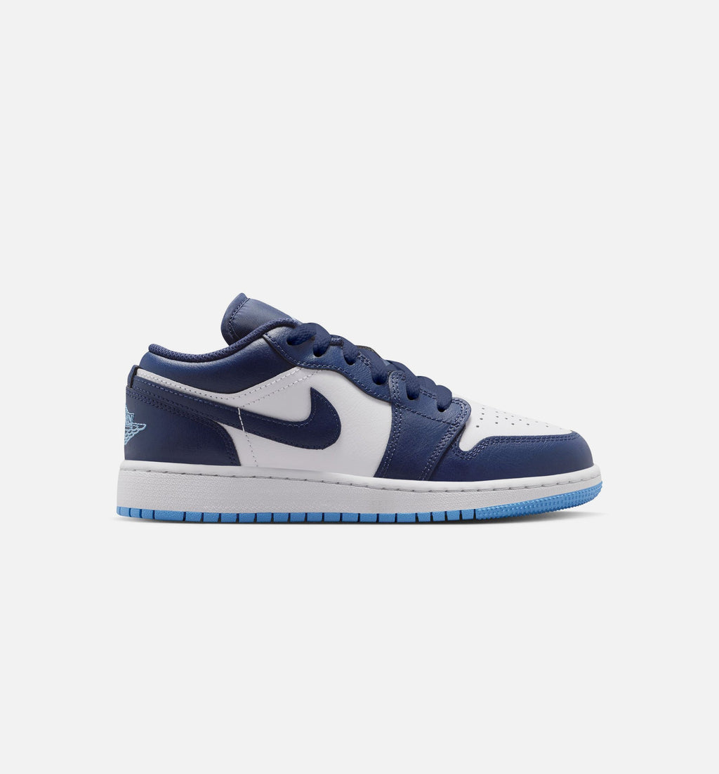 Air Jordan 1 Low Grade School Lifestyle Shoes - Midnight Navy