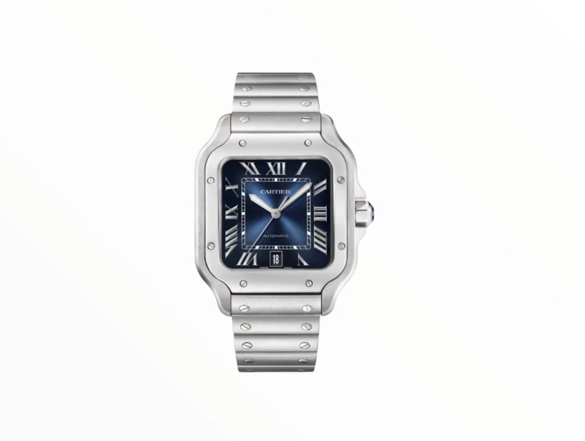 Cartier Santos Blue Dial, 39.8mm