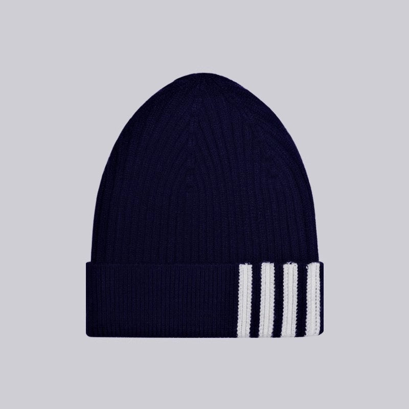 Unisex four-stripe knitted hat