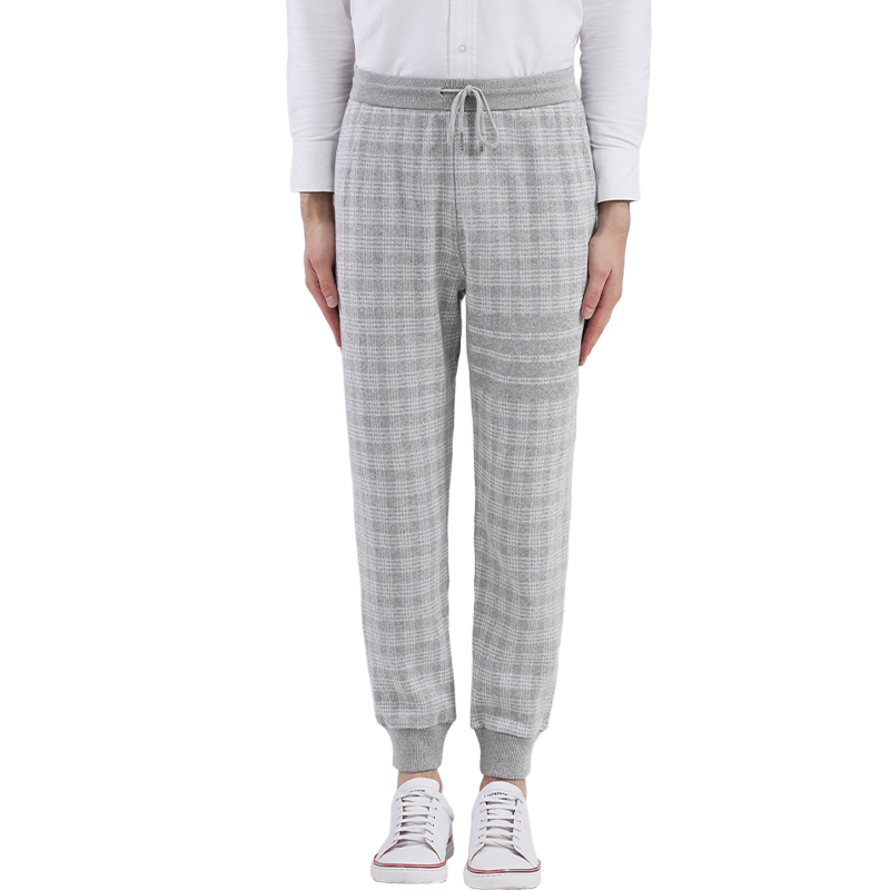 Thom Browne Style Unisex Casual Sweatpants with Signature Four-Bar Detail