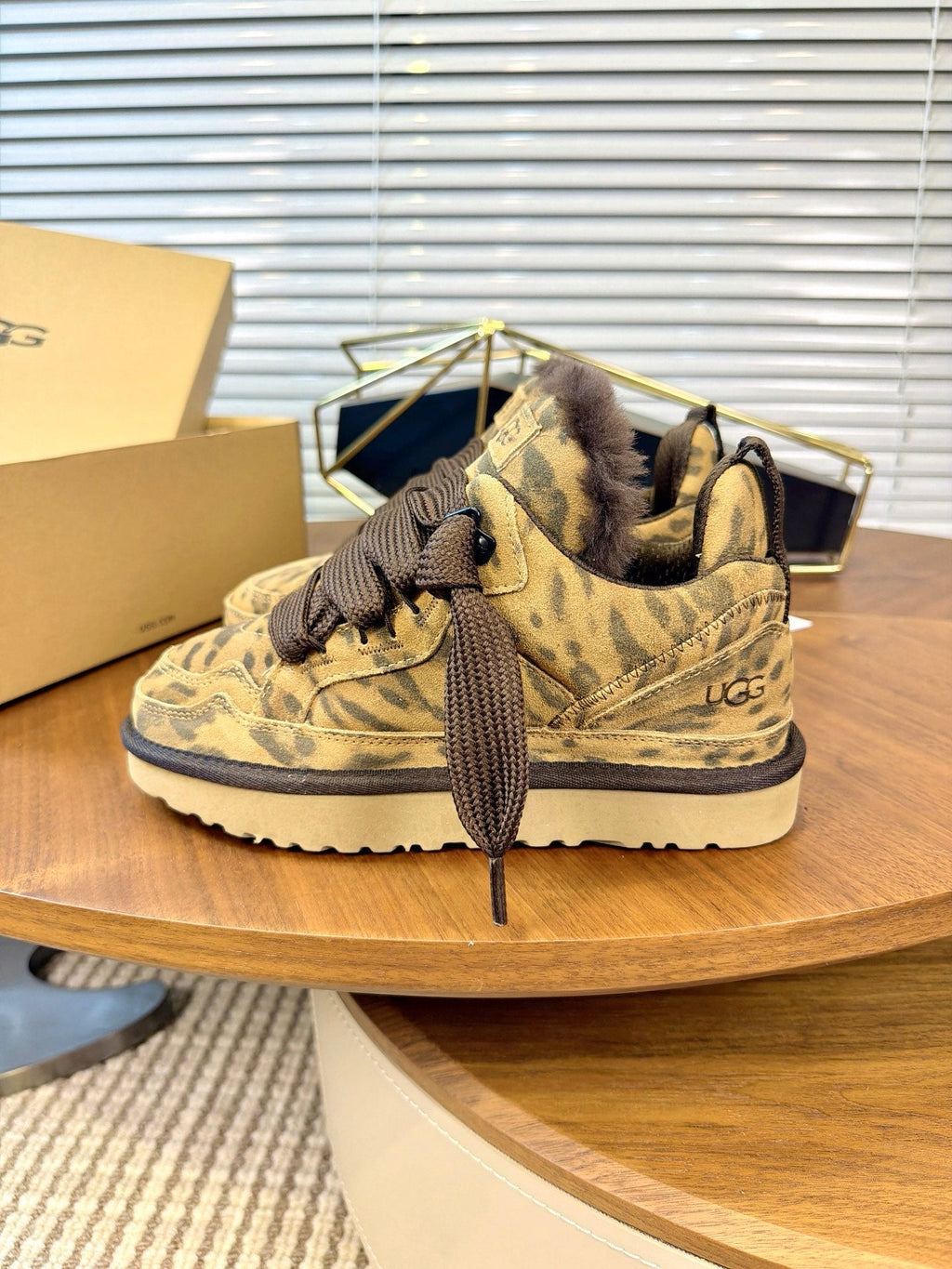 UGG Leopard Mel Suede Mesh Low-Top Shoes