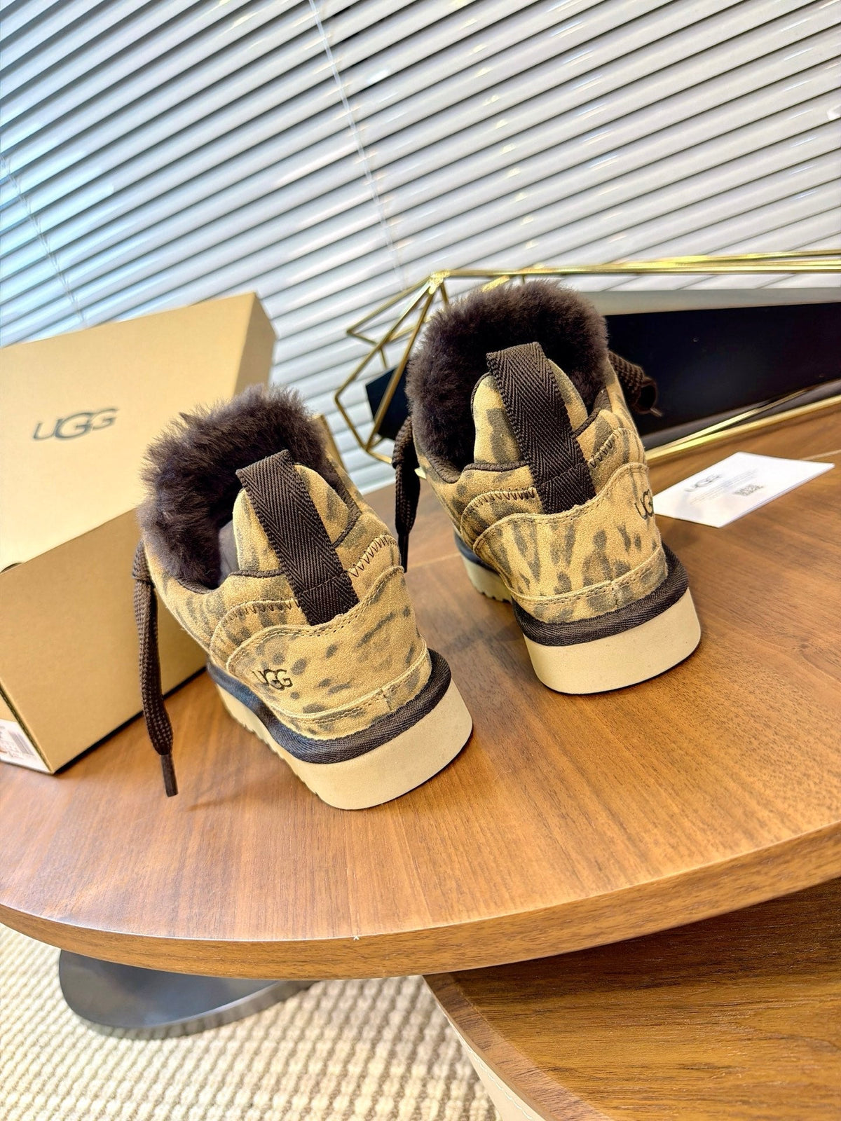 UGG Leopard Mel Suede Mesh Low-Top Shoes