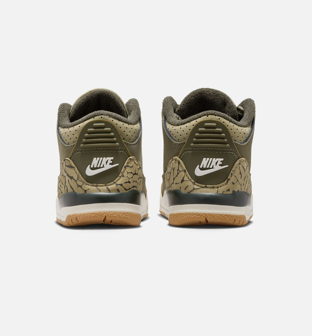 Air Jordan 3 Retro Medium Olive Infant & Toddler Lifestyle Shoes - Medium Olive/Sequoia/Neutral Olive/Sail