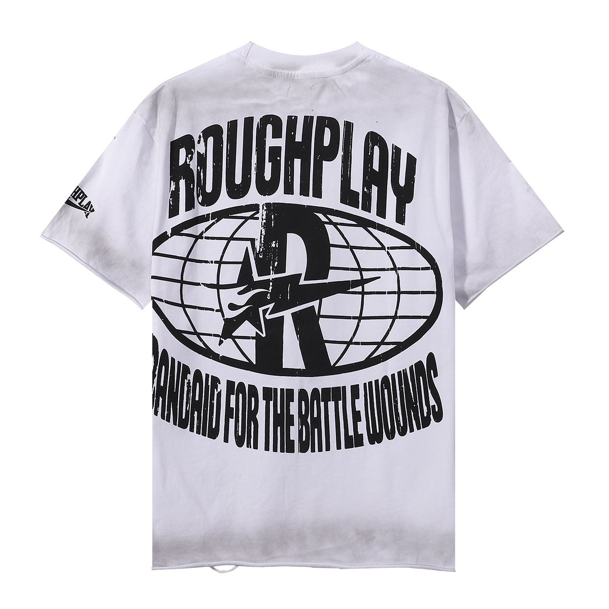 Rough Play Heart Skull Distressed Graphic T-Shirt