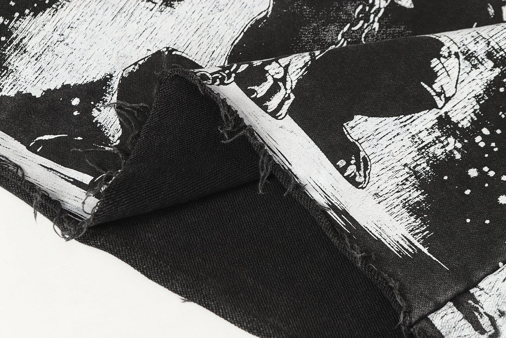 Godspeed Dog & City Graphic Raw-Hem Hoodie