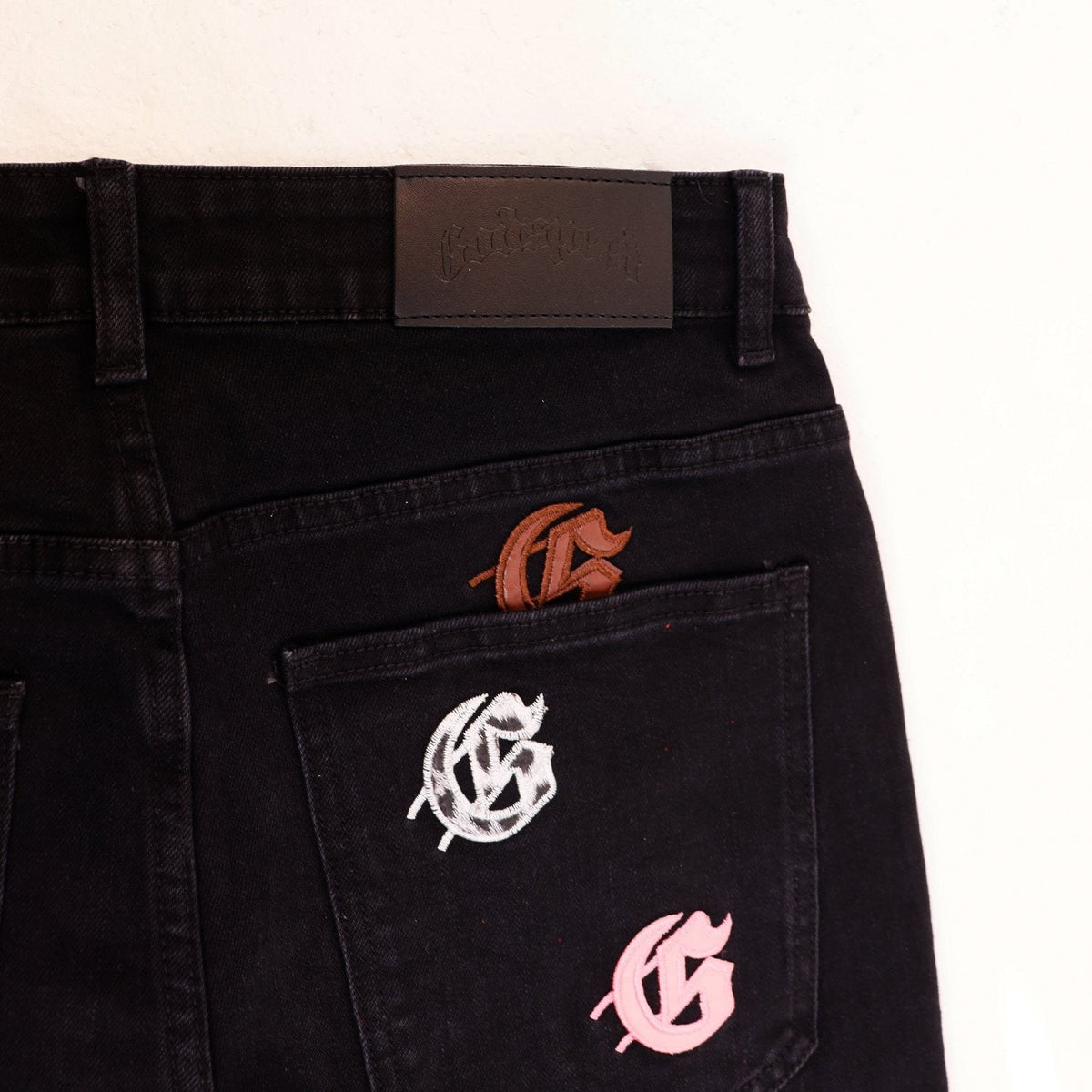 Godspeed Embroidered Flared Jeans