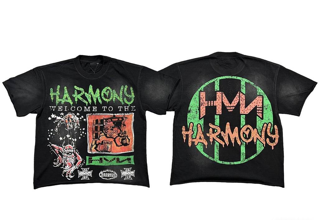 HARMONY New Age Rhinestone Graphic T-Shirt