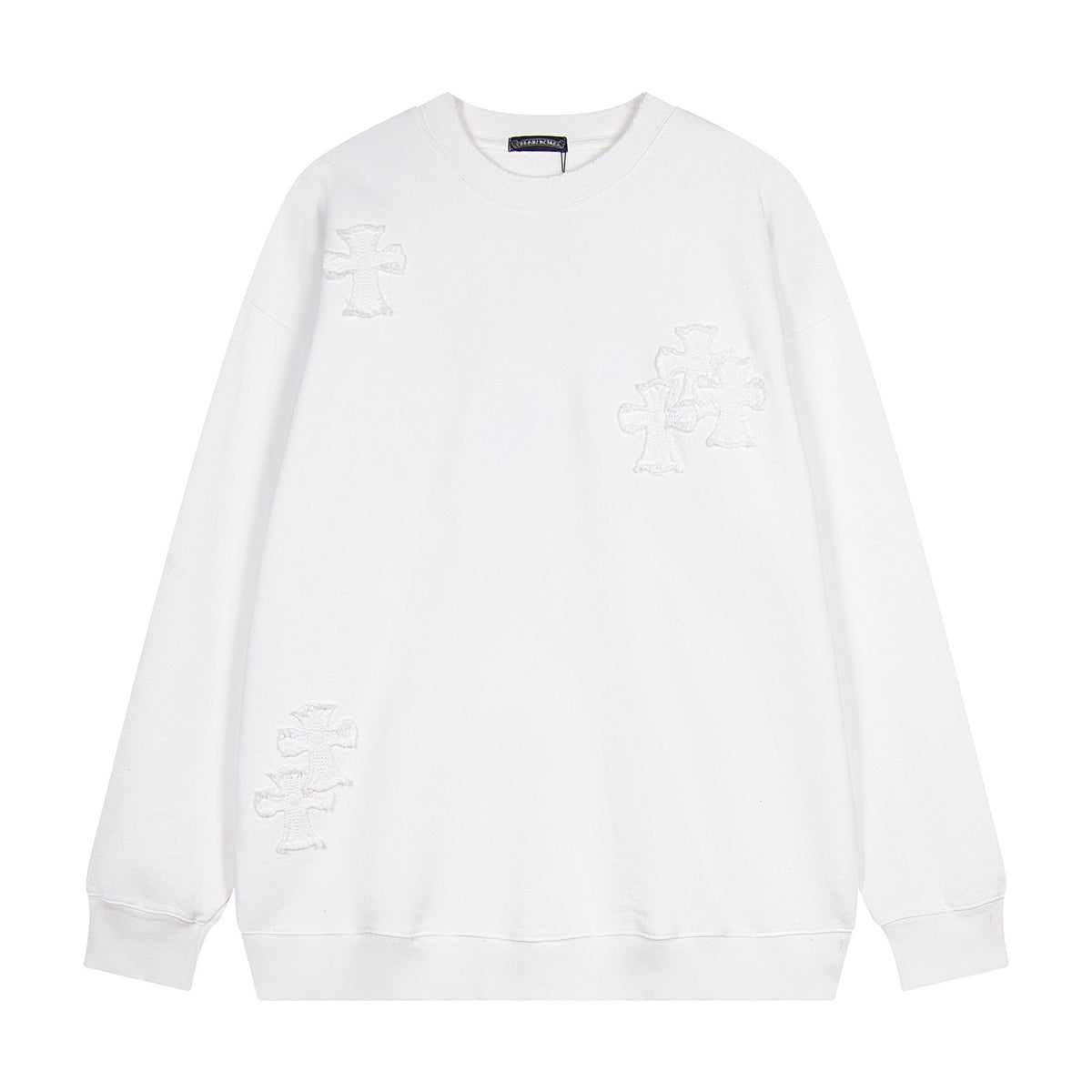 Chrome Hearts Rhinestone Horseshoe Applique Crewneck Sweatshirt