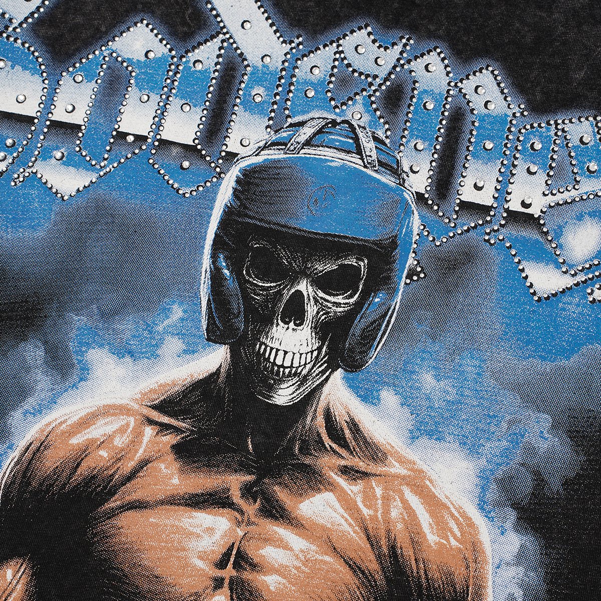 Godspeed Boxer Skull Graphic Acid-Wash Sleeveless T-Shirt