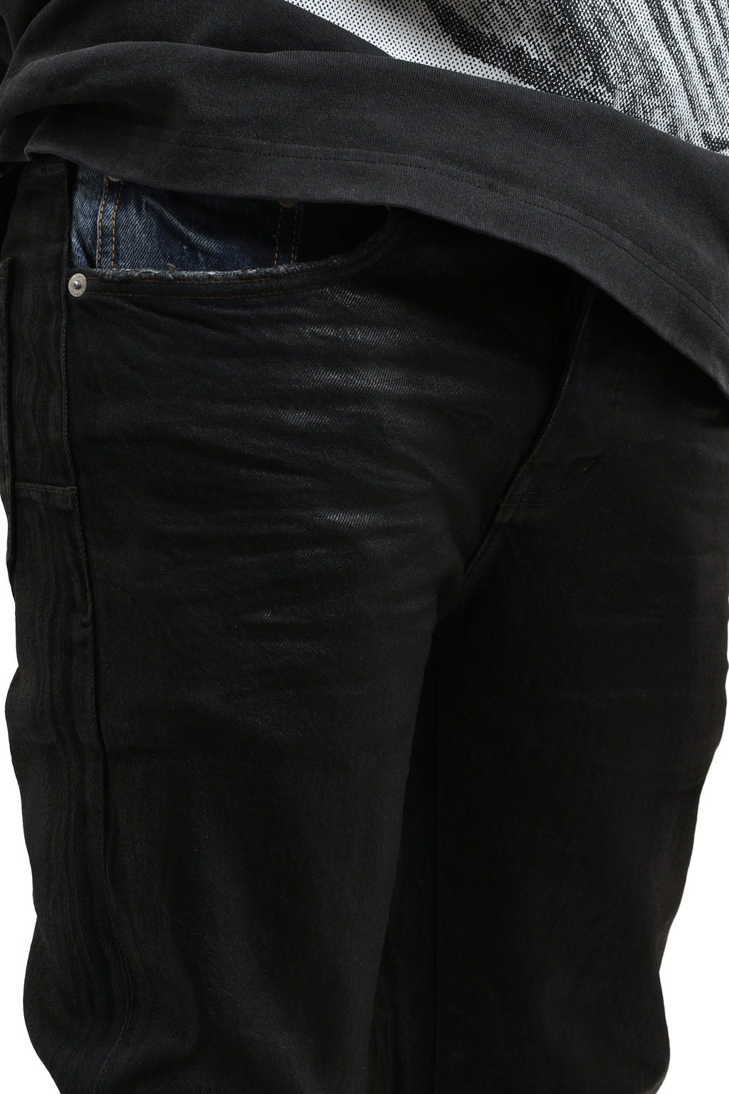 Purple Brand Skinny Coated Indigo Denim