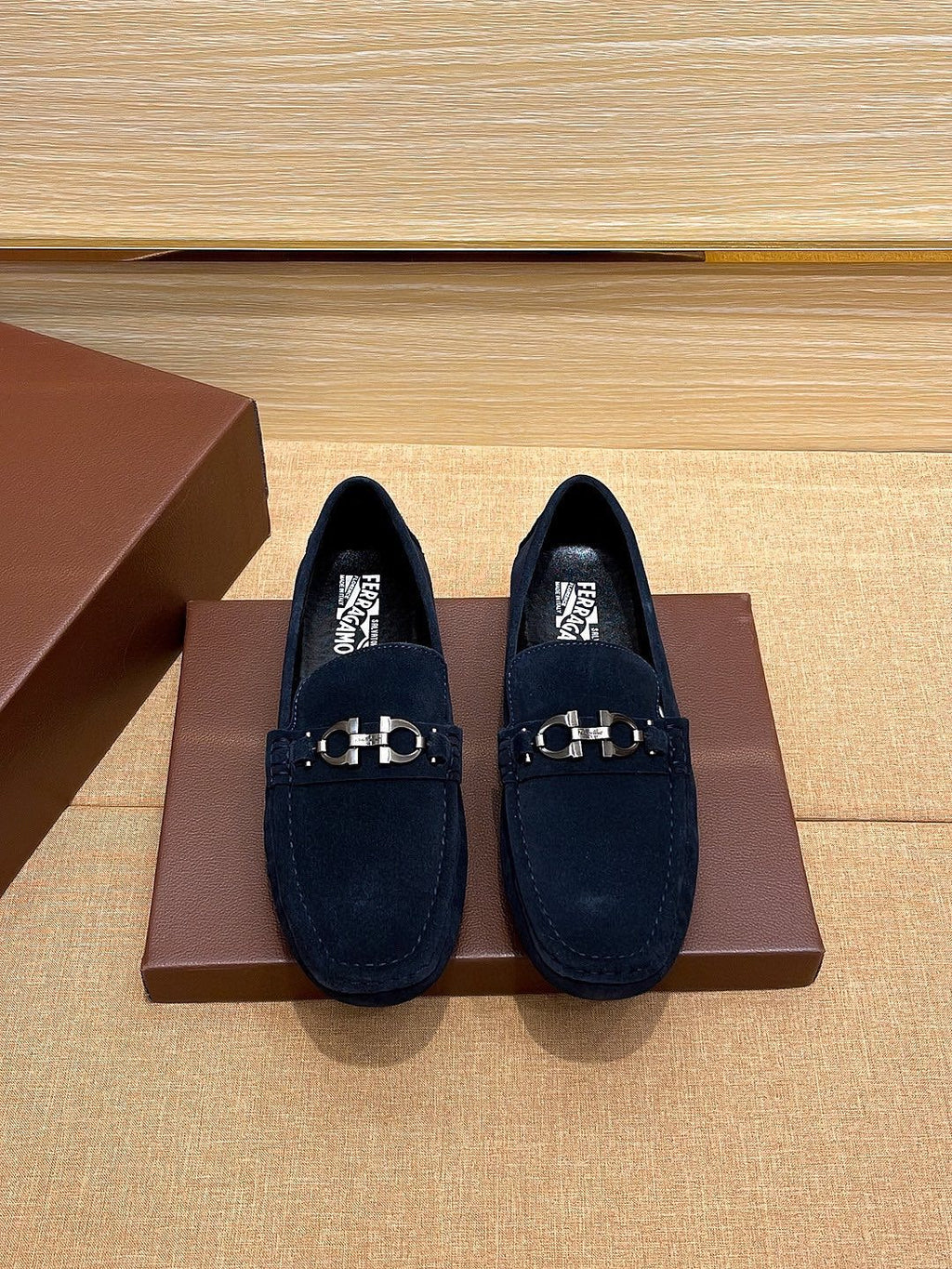 Ferragamo Men's Bit Loafers - Moc-Toe Stitching