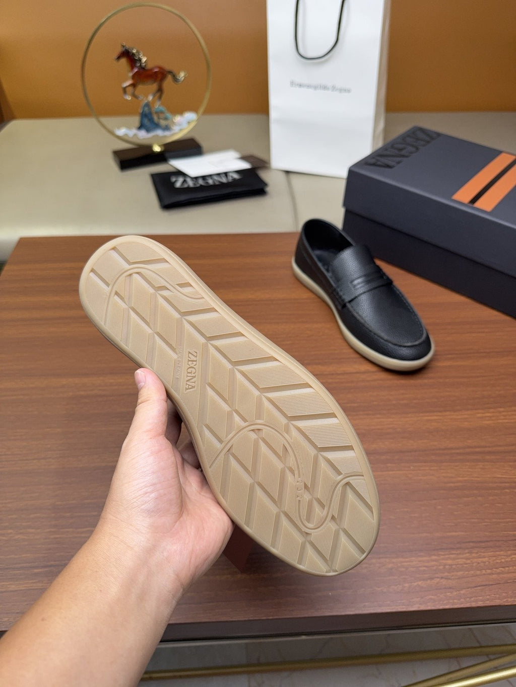 Zegna Men's Textured Slip-On Loafers