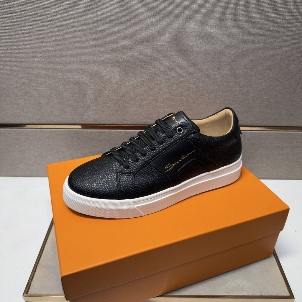 Santoni Textured Low-Top Sneakers