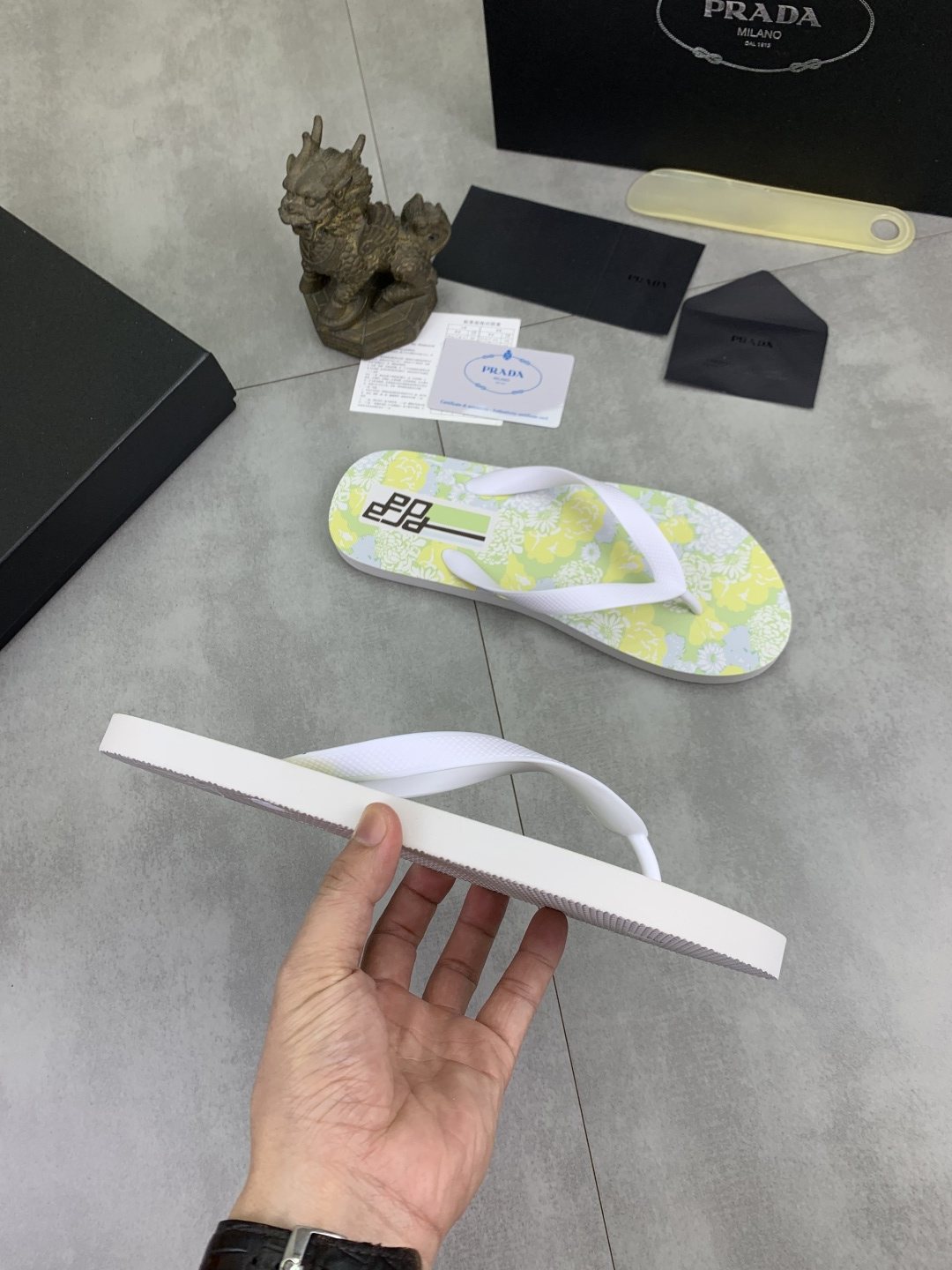 Prada Floral Thong Flip-Flops
