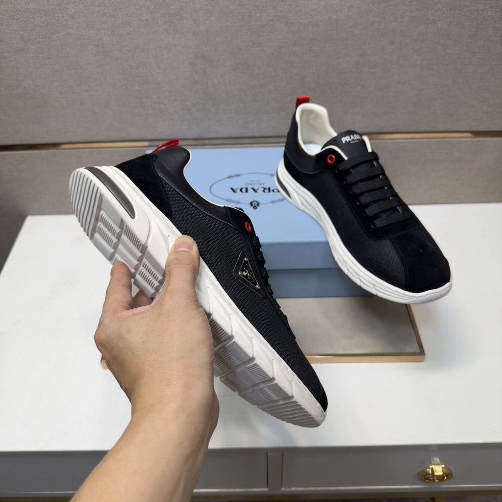 Prada Paneled Low-Top Sneakers